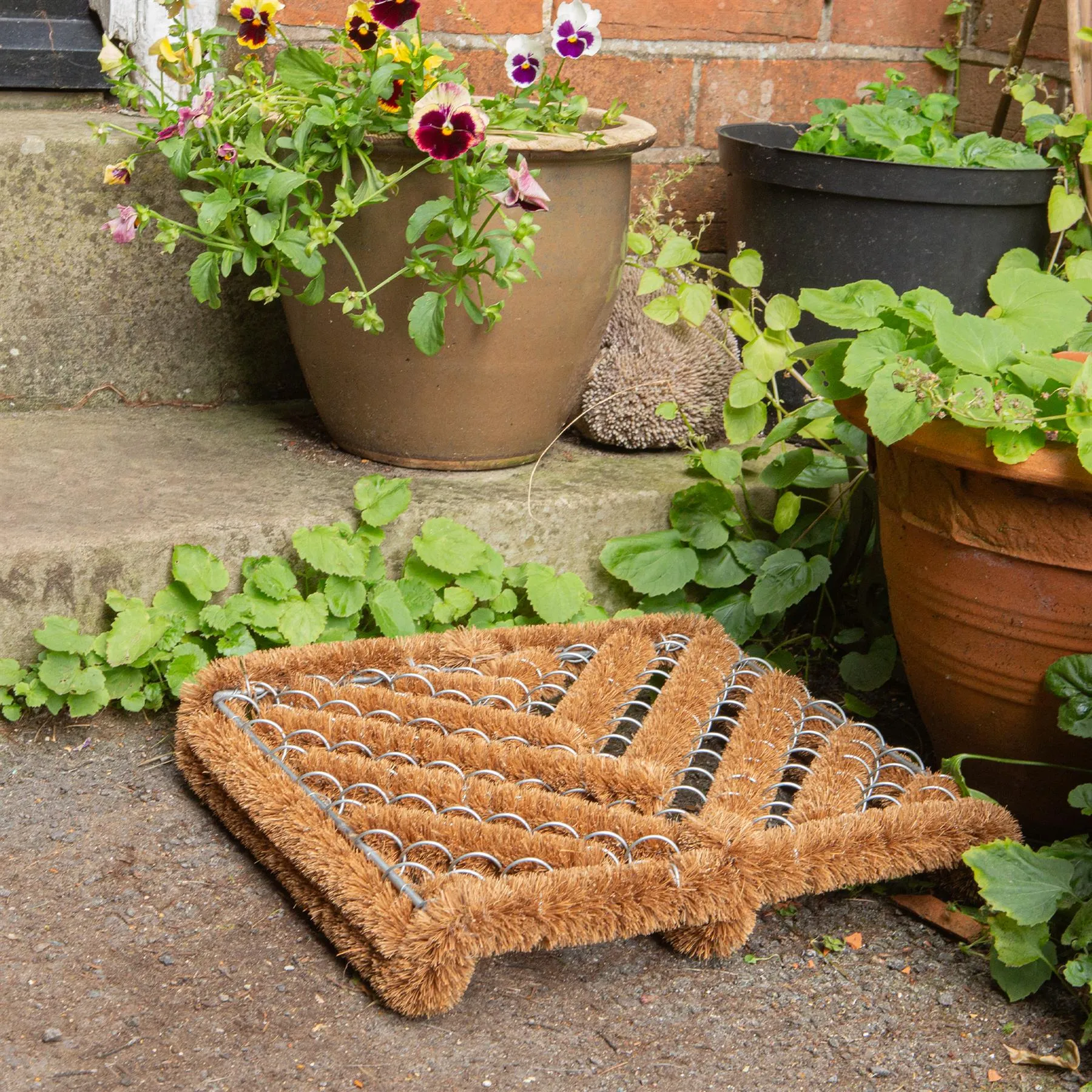 35cm x 30cm Natural Coir Scraper Door Mat - By Nicola Spring