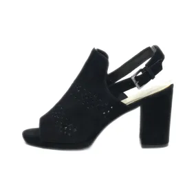 5Th Avenue High-Heel Sandals Suede Black Colour For Women