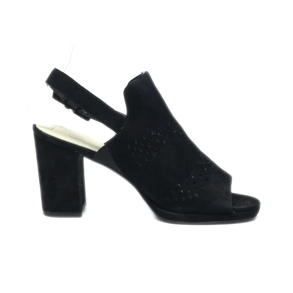 5Th Avenue High-Heel Sandals Suede Black Colour For Women