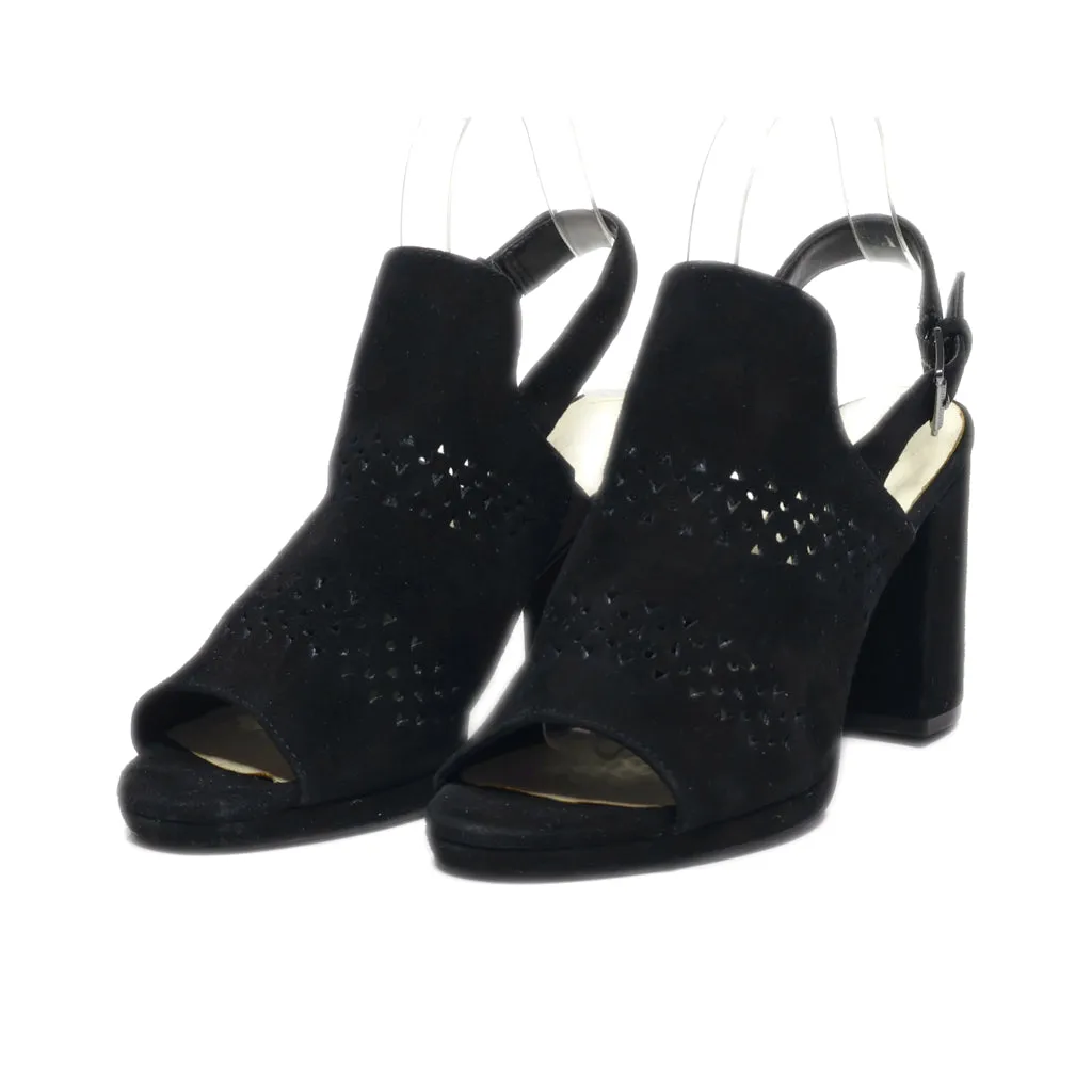 5Th Avenue High-Heel Sandals Suede Black Colour For Women