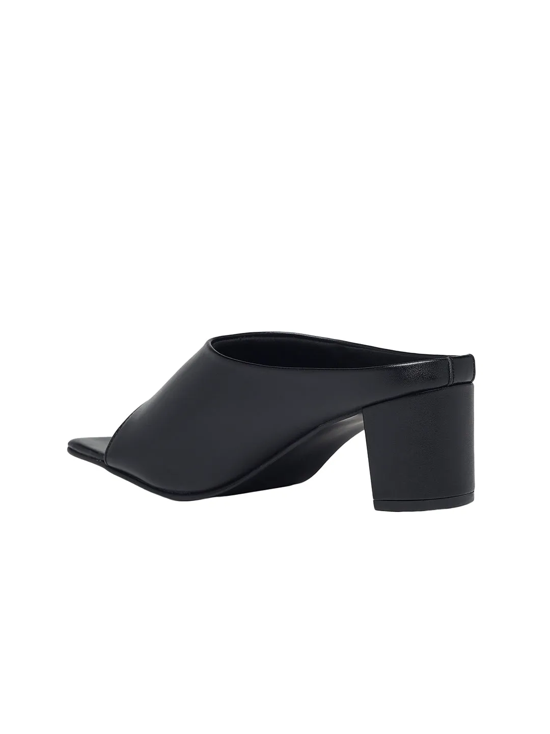 Aamya Black Block Heels