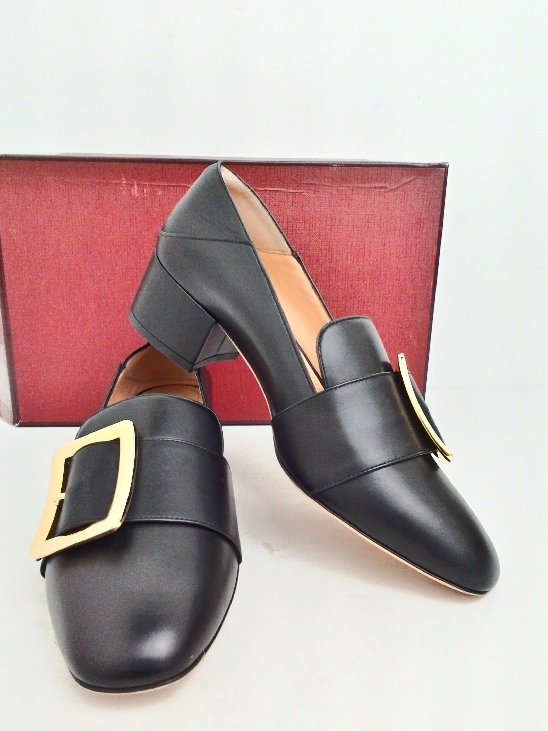 Bally Women's Black Leather Heels Size 36.5