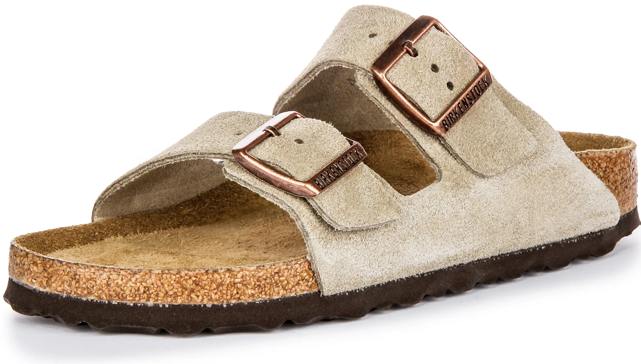 Birkenstock Arizona Soft Footbed In Taupe | Narrow Fit