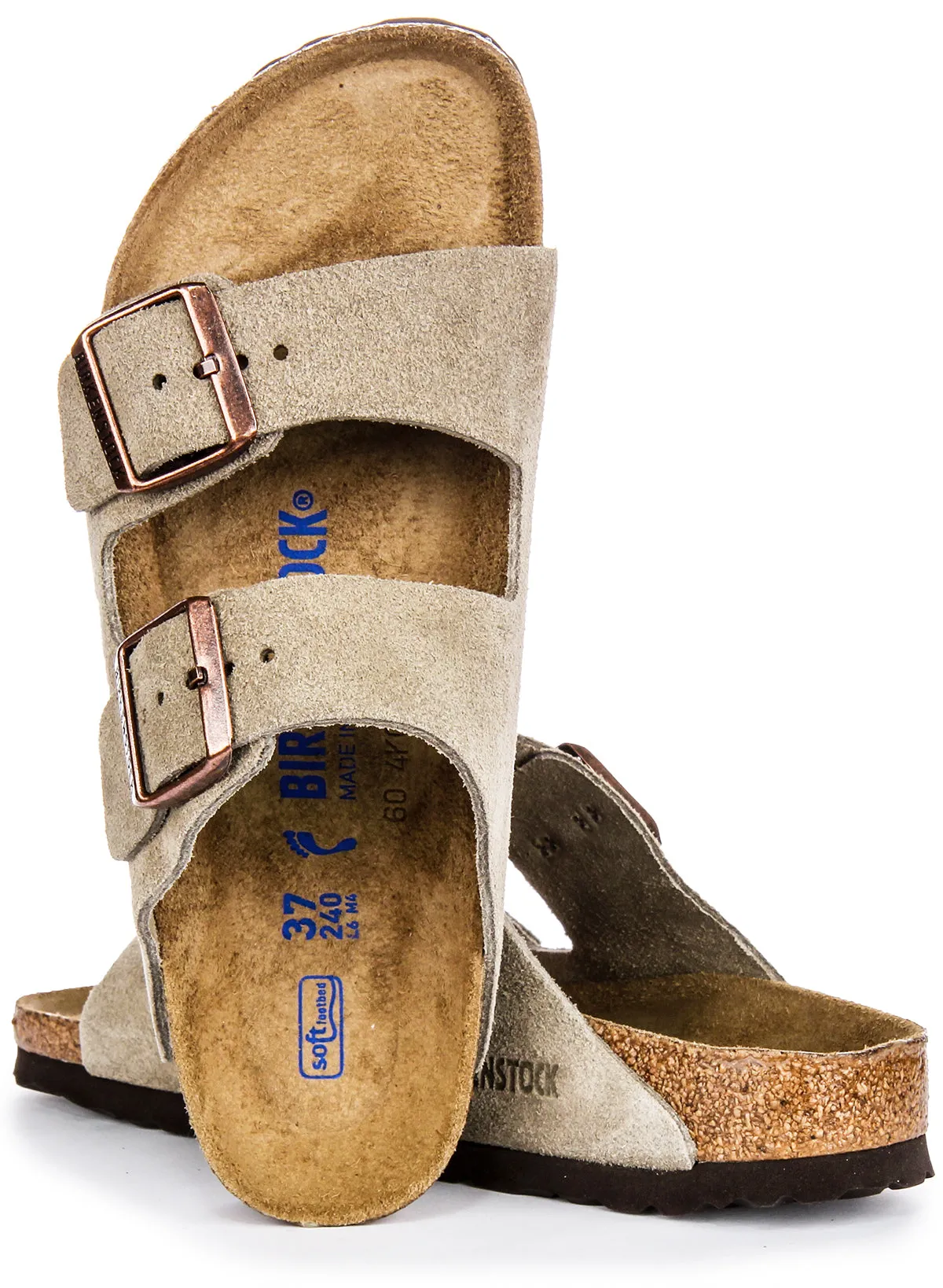 Birkenstock Arizona Soft Footbed In Taupe | Narrow Fit