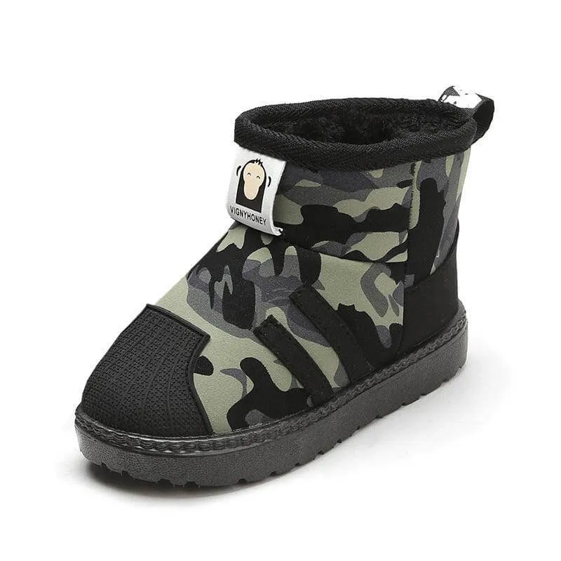 Camouflage soft bottom children's shoes