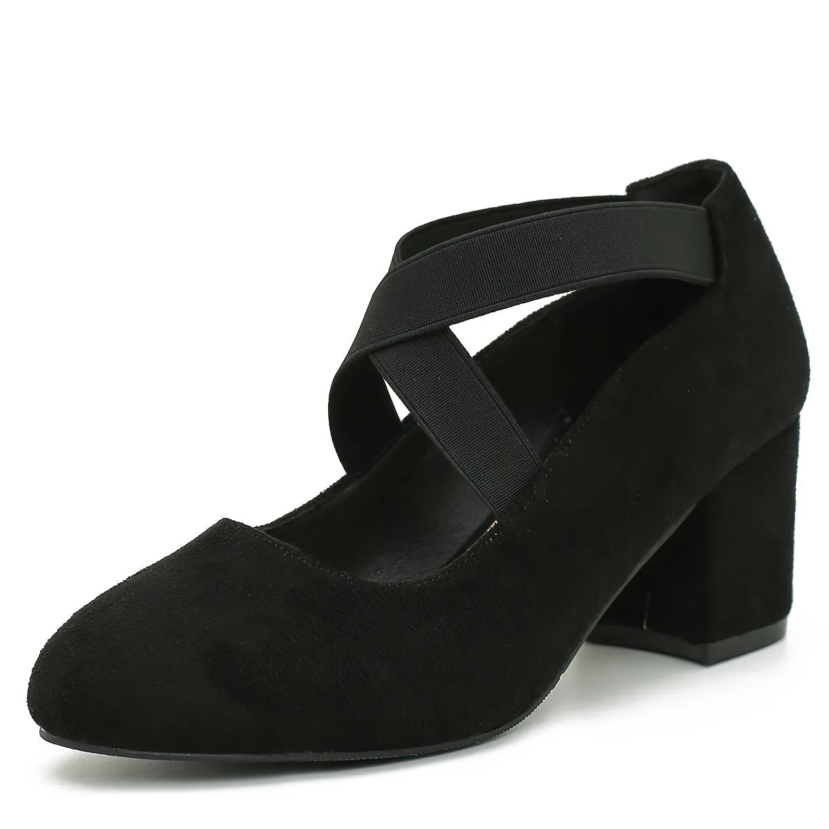 “Chic Women’s Chunky Heels | Elegant Solid Color Pumps for Day & Night”