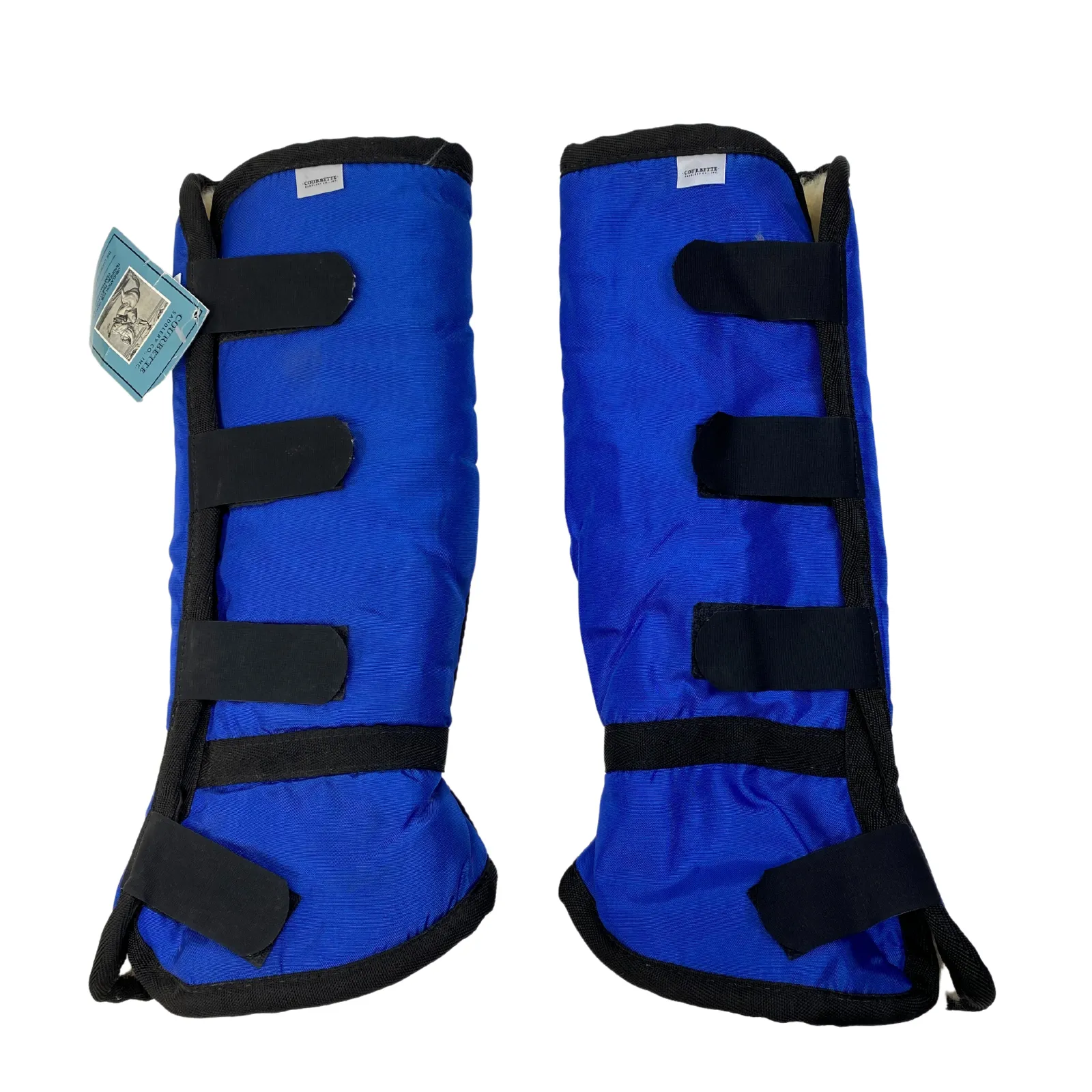 Courbette Fleece Shipping Boots in Blue - 14"