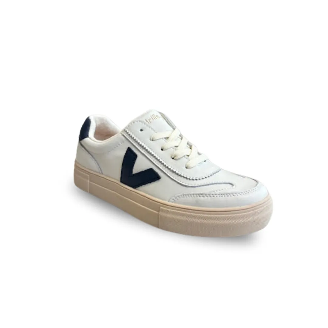 Drilleys Womens Trainer Eighty Whipped Beige/ Navy/ Cream