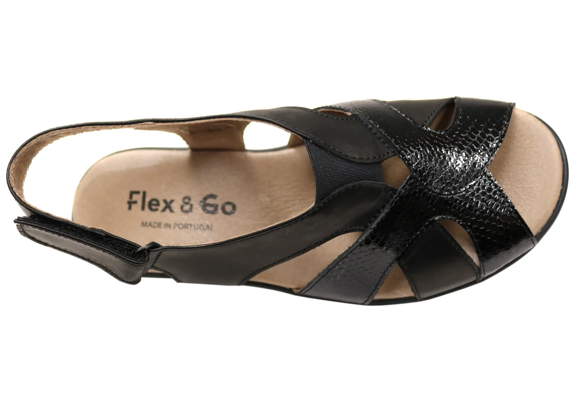 Flex & Go Hilda Womens Comfortable Leather Sandals Made In Portugal