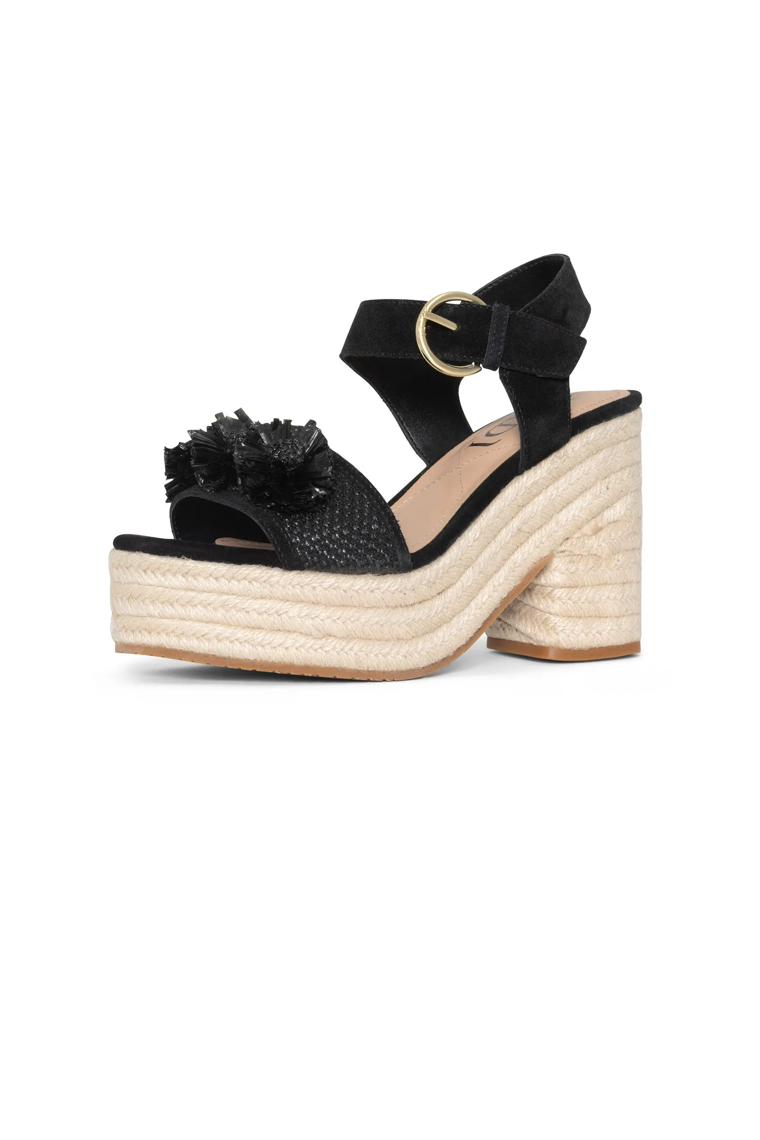 Houston Platform Sandals - Black