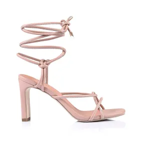 Kiara Strappy Heels - Dark Blush Smooth