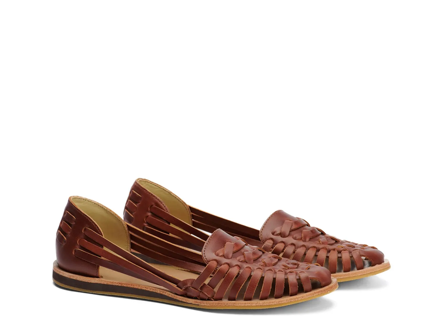 Leather sandals Nisolo Huarache, golden brown