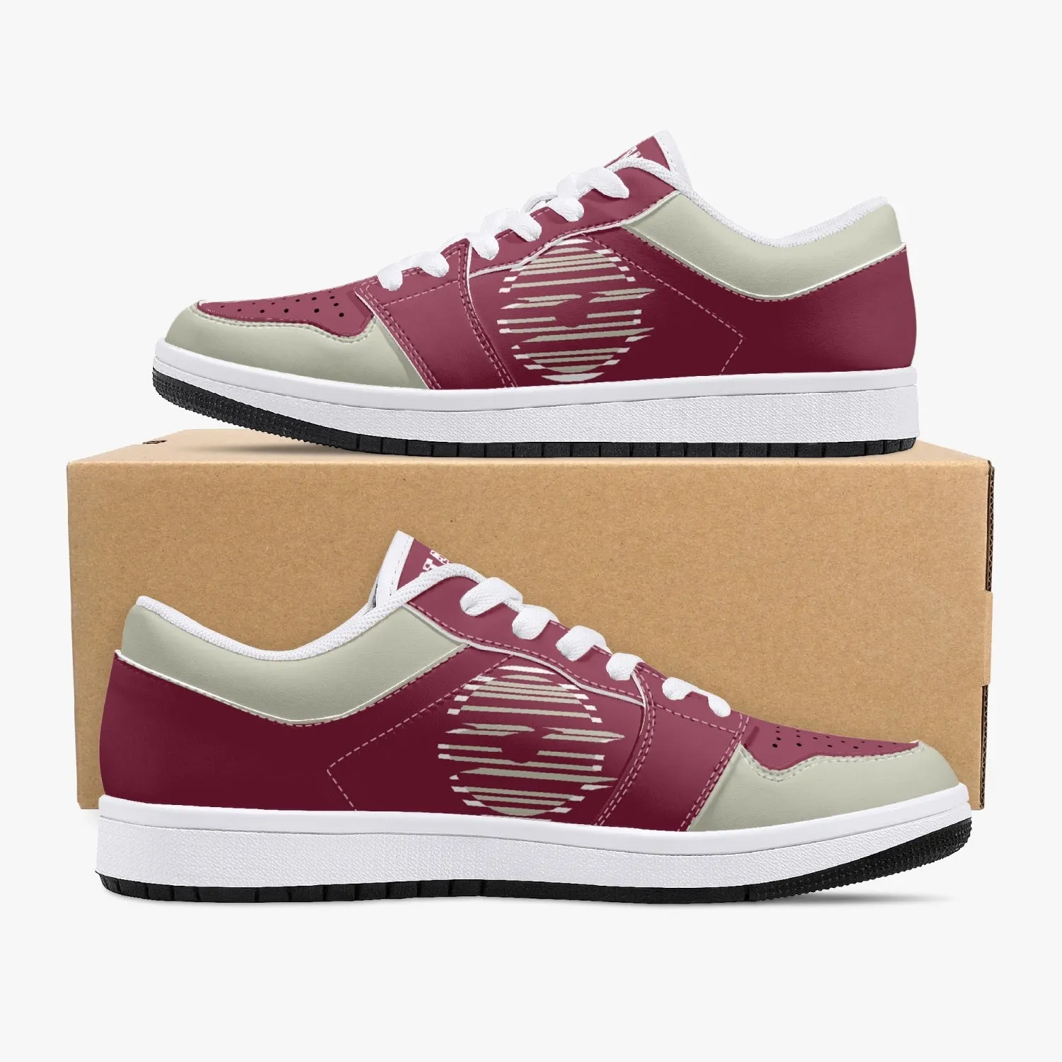 Low-Top Leather Sneakers - Tinto