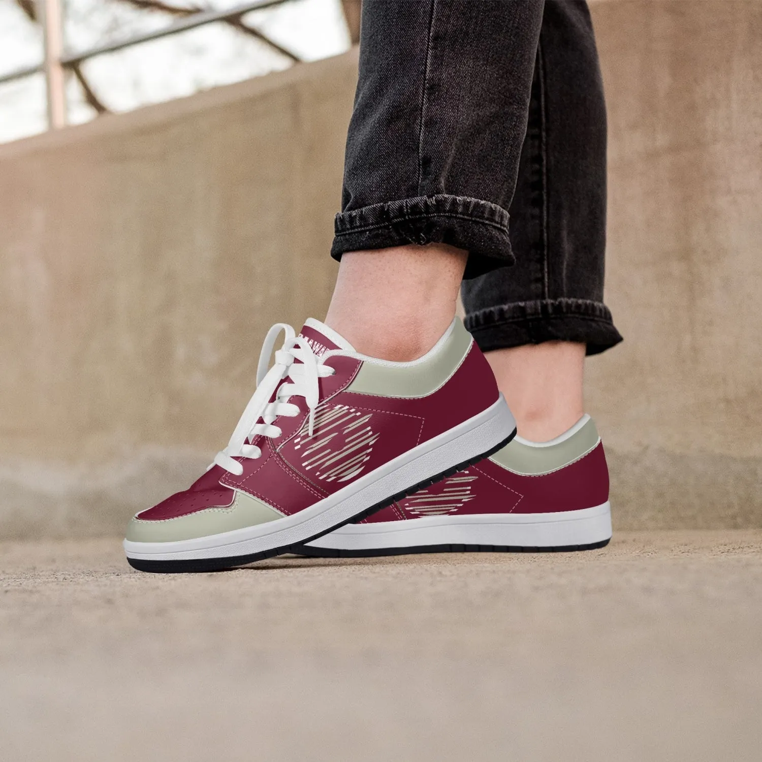 Low-Top Leather Sneakers - Tinto