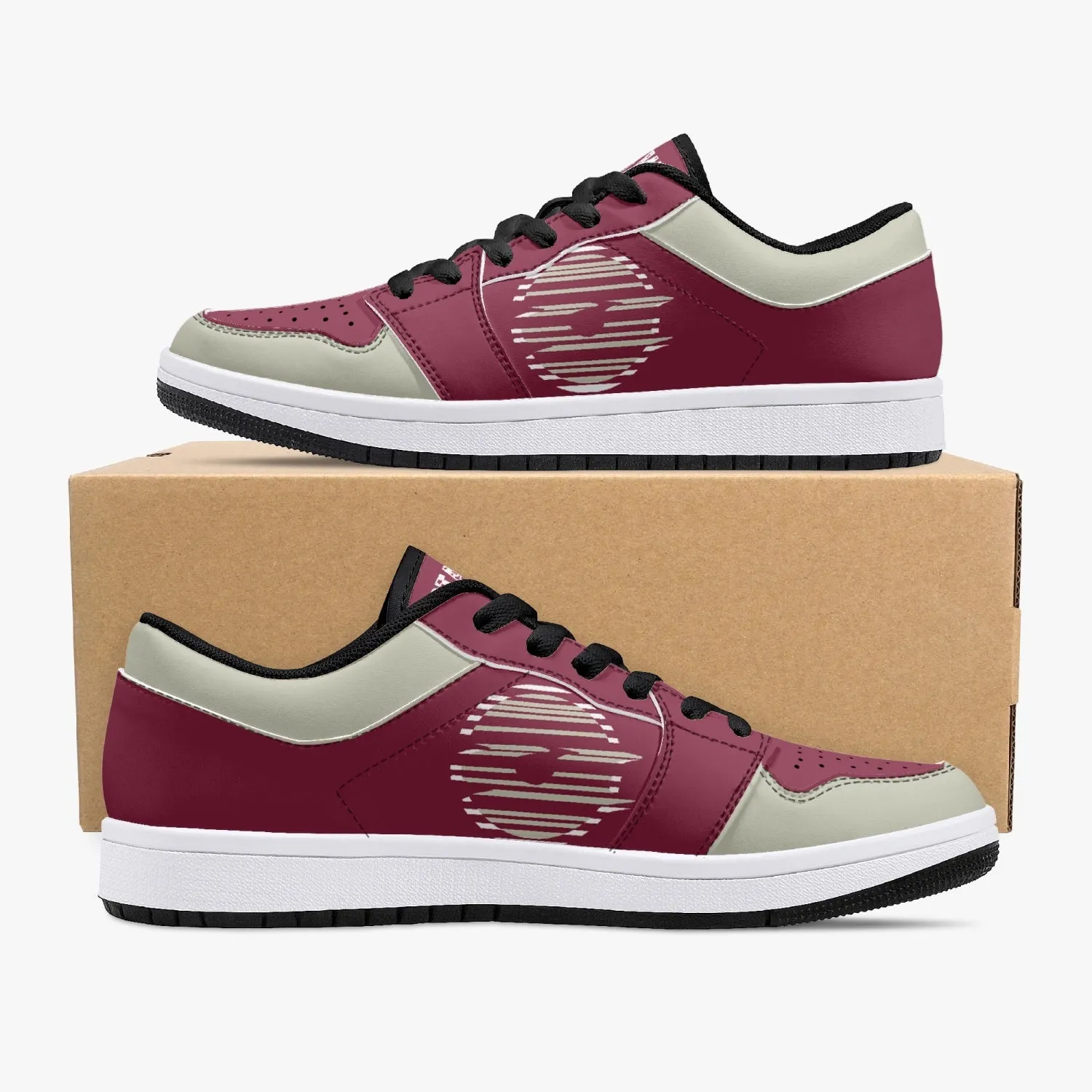 Low-Top Leather Sneakers - Tinto