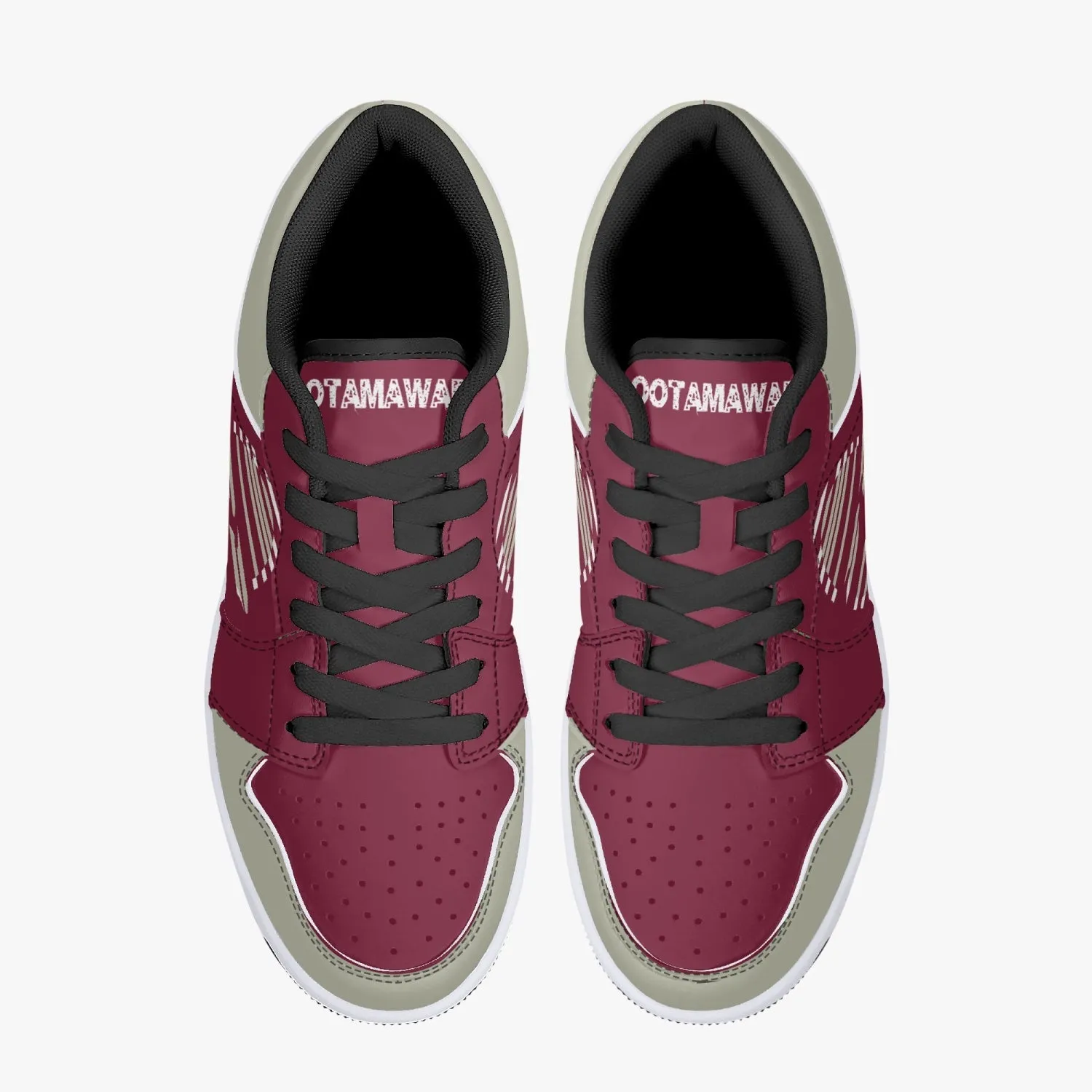 Low-Top Leather Sneakers - Tinto