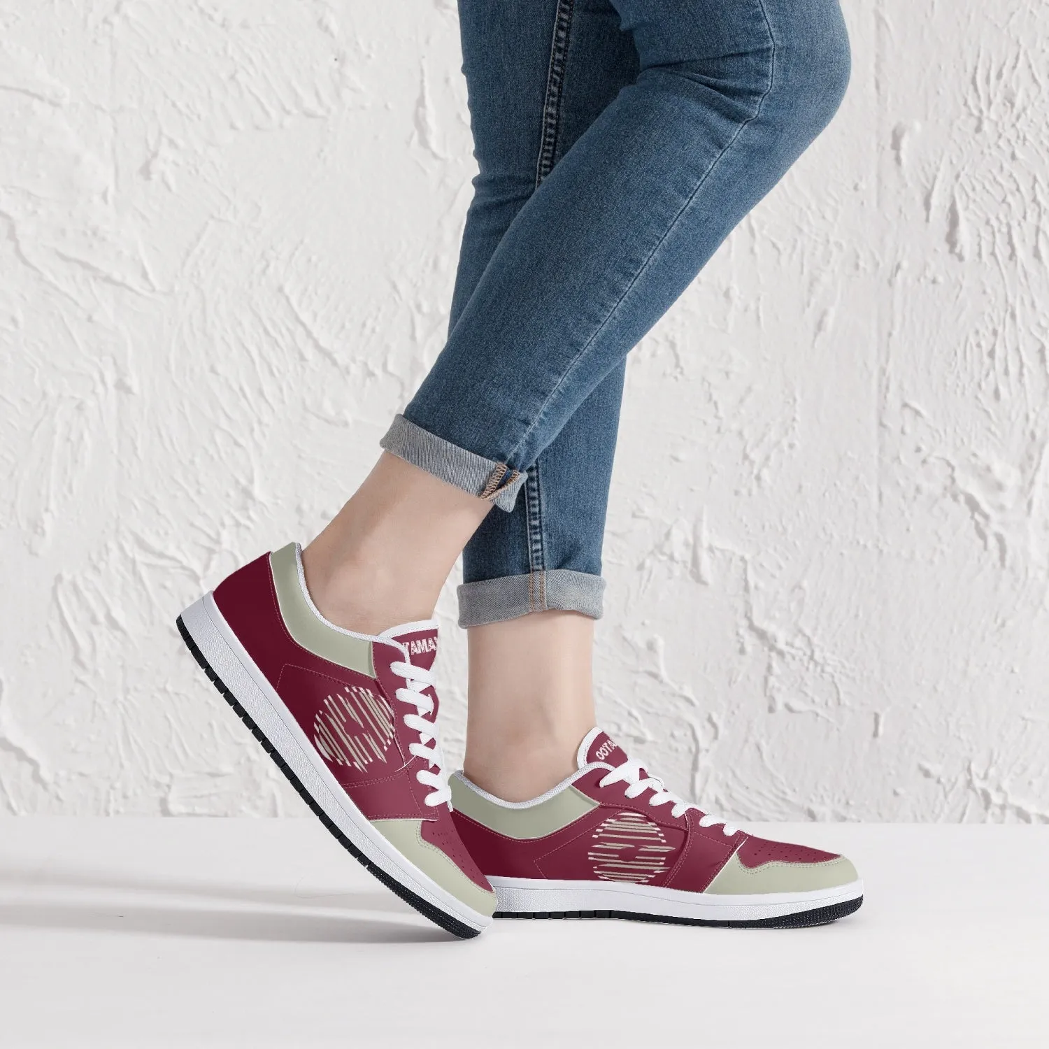 Low-Top Leather Sneakers - Tinto