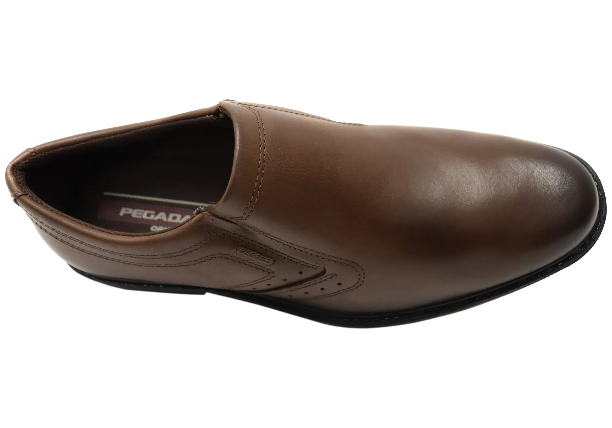 Pegada Kaine Mens Comfortable Brazilian Leather Slip On Dress Shoes