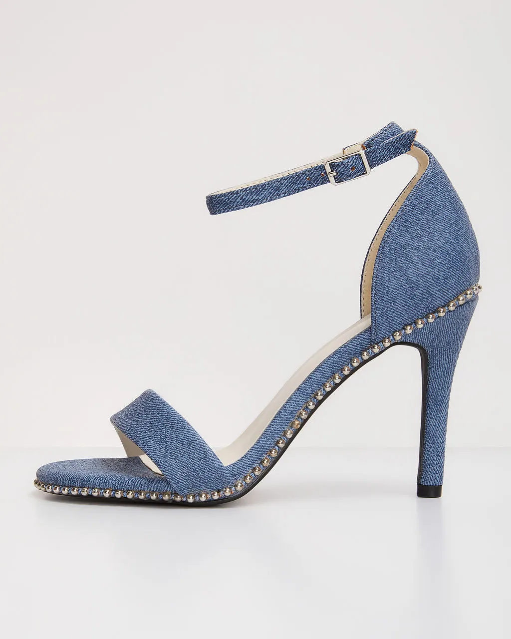 Persona Denim Studded Heels