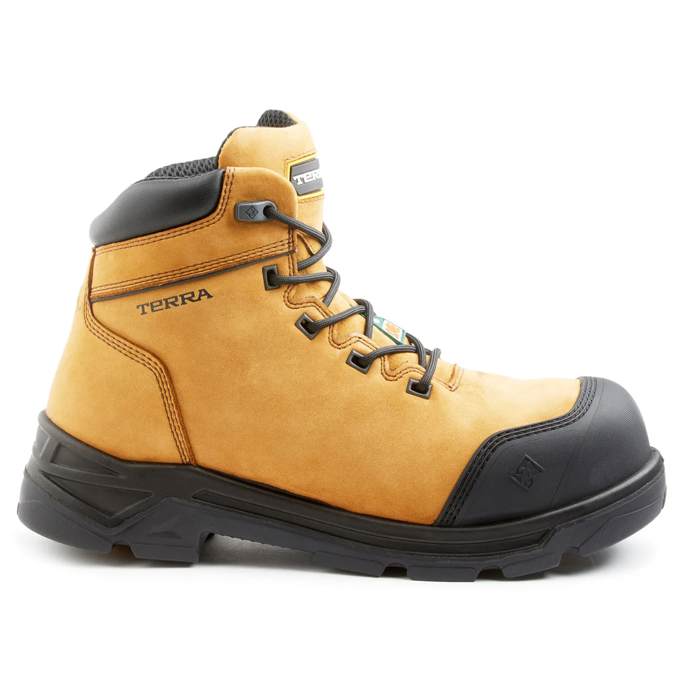 SIZE 8 ONLY: Terra VRTX 6000 Men's 6" Composite Toe Work Safety Boot 104007 - Tan