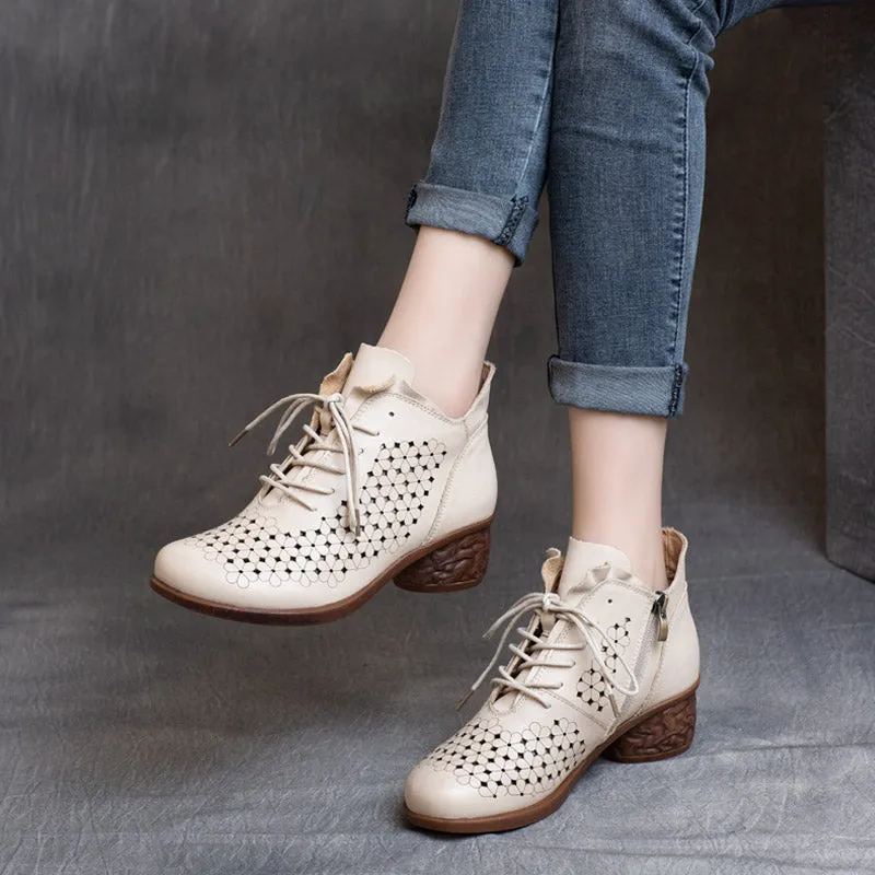 Spring Retro Comfortable Lace-up Chunky Shoes