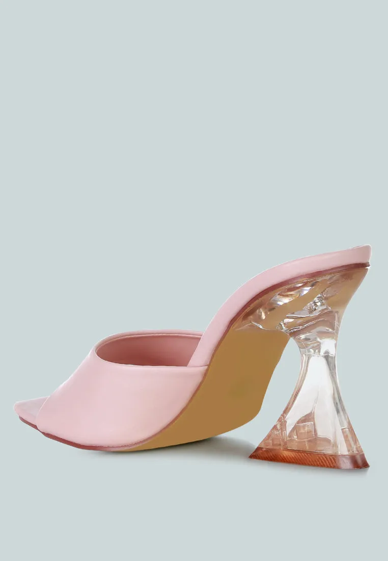 Sweet16 Clear Spool Heel Sandals