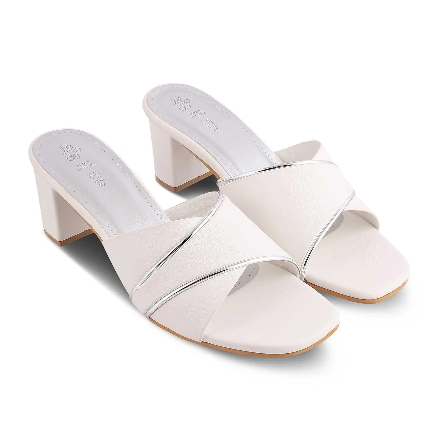 The Malua White Women's Dress Block Heel Sandals Tresmode