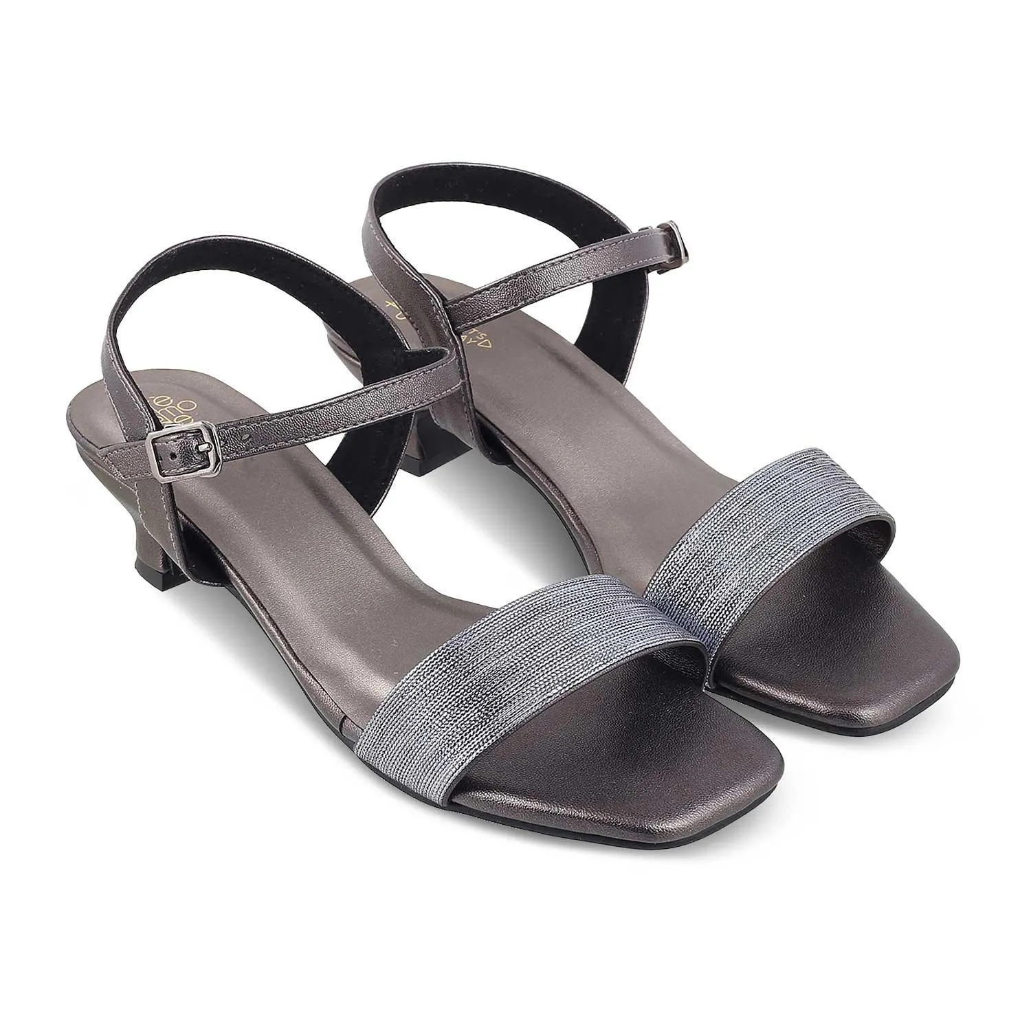 The Monty Pewter Women's Dress Block Heel Sandals Tresmode