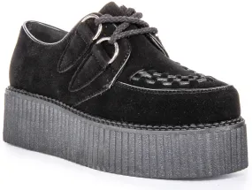 Womens Creeper Double In Black Mono For Women