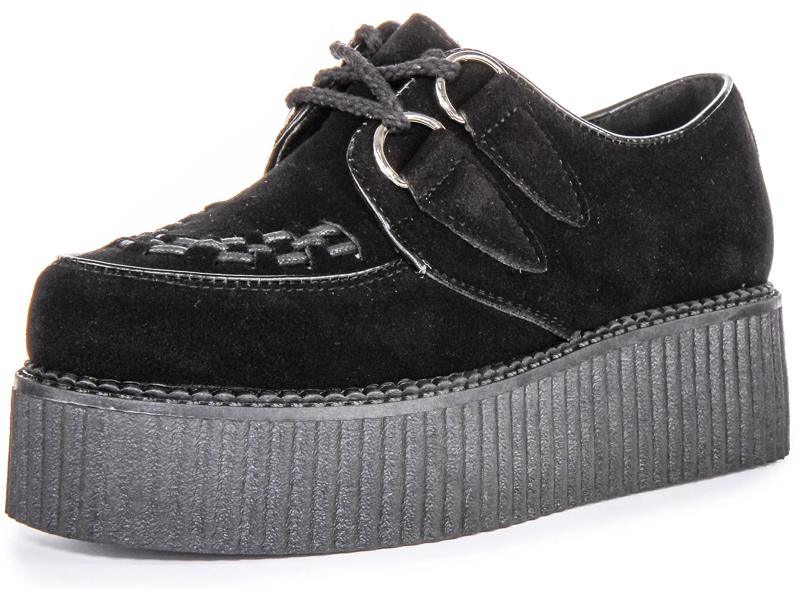 Womens Creeper Double In Black Mono For Women