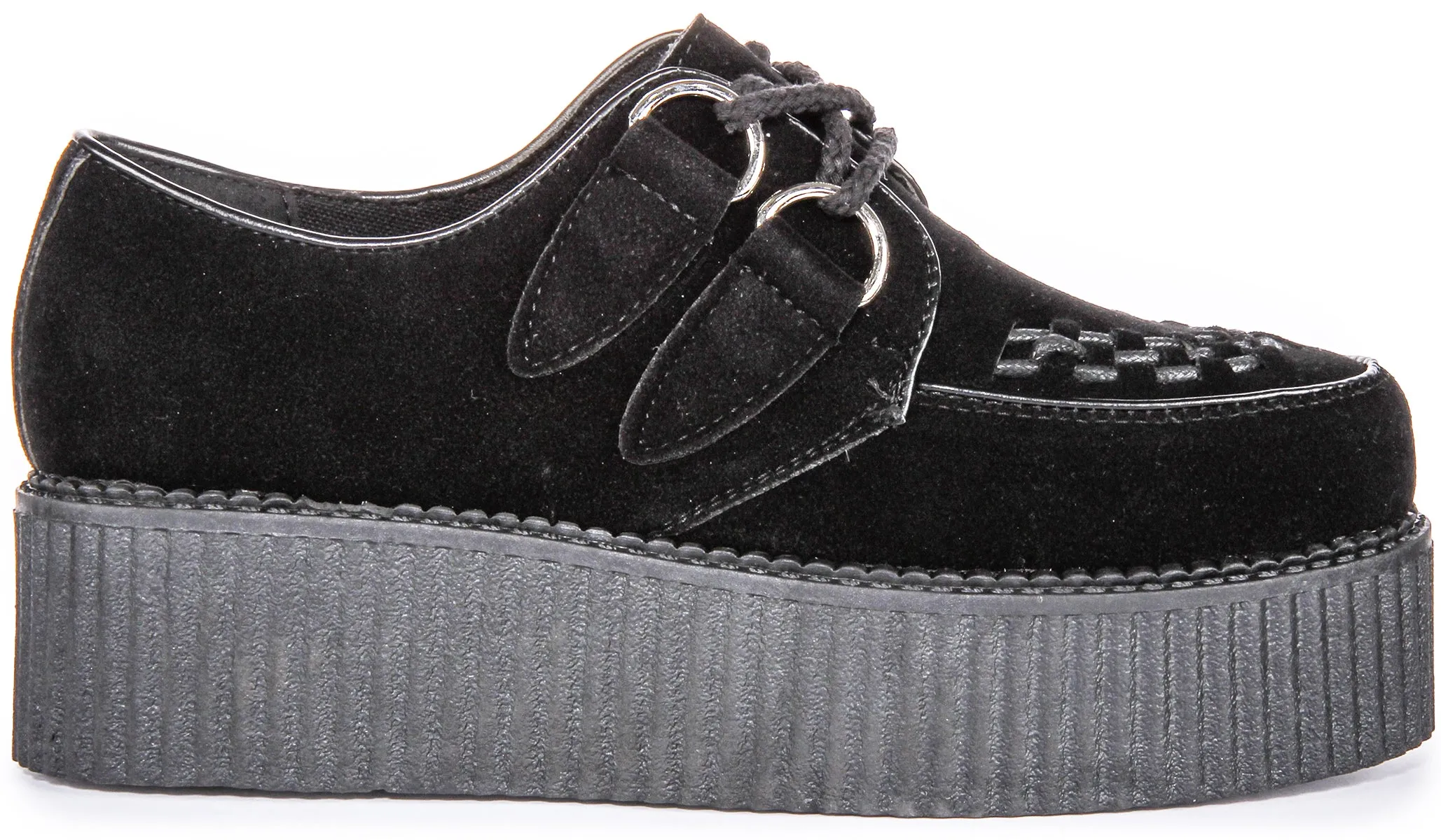 Womens Creeper Double In Black Mono For Women